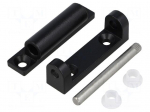 Hinge | Width: 24mm | zinc and aluminium alloy | black | H: 66mm