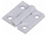 Hinge | Width: 40mm | zinc and aluminium alloy | silver | H: 40mm