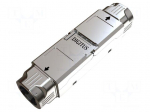 RJ45 module | slim | silver | Cat 6a | Support: 4PPoE,PoE,PoE+
