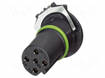 Connector: M12 | contact insert | PIN: 5 | 60V | straight | THR | B code