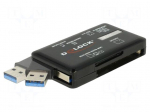 Card reader: memory | CF,M2,microSD,MMC,MS,SD,USB A plug,xD