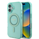 Guess GUHMP16MPFTDTEN Hardcase IML Rhinestones MagSafe for iPhone 16 Plus 6.7" / green