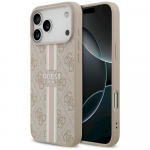 Case Guess 4G Printed Stripes MagSafe for iPhone 17 Pro Max / pink