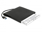DeLOCK External enclosure for 5.25?&nbsp;Ultra Slim SATA drives 9.5mm to USB Type-A male, drive enclosure&nbsp;(black)