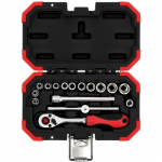 Gedore Red socket wrench set 1/4 SW4-13mm 16 pieces - 3300050