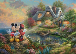 Schmidt Spiele Thomas Kinkade: Painter of Light - Disney, Sweethearts Mickey & Minnie, Jigsaw Puzzle (1000 pieces)