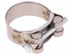 T-bolt clamp | W: 22mm | Clamping: 44&divide;47mm | chrome steel AISI 430