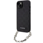 Karl Lagerfeld KLHCP14SSACKLHPK Saffiano Monogram Chai Hardcase for iPhone 14 / 15 / 13 6.1" / black