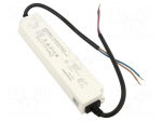 Power supply: switching | LED | 60W | 24.2VDC | 198&divide;264VAC | 176&divide;250VDC