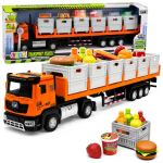 M&auml;nguala | PC | Konsoolid | Tarvikud // M&auml;nguasjad ja m&auml;ngud lastele // Ciężar&oacute;wka Transportowa Na Baterie Produkty Spożywcze Pomarańczowa 1:40