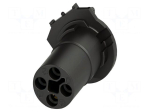 Connector: M12 | contact insert | PIN: 4 | industrial | 63V | straight