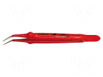 Tweezers: curved | 150mm | Blades: curved | Blade tip shape: sharp