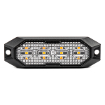Autolambid, Mootorratta ja traktori valgustid // LED t&ouml;&ouml;tuled autodele ja eritehnikale // Lampa błyskowa ostrzegawcza płaska 4x3w led r65 r10 12v 24v amio-03929