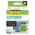 DYMO D1 kirjapael 53718 24mmx7.0m must-kollane