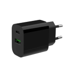 Gembird TA-UC-PDQC20-01-BK 2-port 20W USB Fast Charger USB Type-C + USB Type-A / black