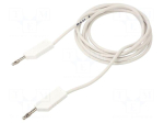 Test lead: single | 60VDC | 30VAC | 32A | Len: 2m | white | Material: brass