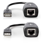 Cable iLike  USB 2.0 aktivais pagarinataja kabelis  A Male - A Female  50 m  Melns USB1.1