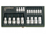 Key set | Torx&reg; | Chrom-vanadium steel | Pcs: 23 | Mounting: 1/2",1/4"