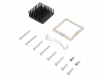 Heatsink: extruded | grilled | black | L: 35mm | W: 35mm | H: 14.5mm