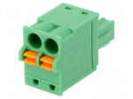 Pluggable terminal block | 3.81mm | ways: 2 | straight | plug | female
