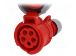 Connector: AC supply 3-phase | socket | female | 16A | 400VAC | IP67