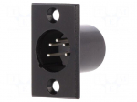 Socket | XLR | male | PIN: 5 | for panel mounting,screw | soldering
