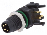 Connector: M8 | male | PIN: 4 | angled 90&deg; | for panel mounting | socket