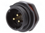 Socket | male | SP21 | PIN: 3 | IP68 | screw terminal | 500V | 1.5mm2 | 30A