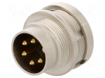 Connector: M16 | socket | male | soldering | PIN: 5 | 5A | 250V | IP68
