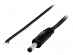 Cable | wires,DC 4,0/1,7 plug | straight,Sony | 0.5mm2 | black | 3m