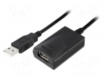Repeater USB | USB 2.0 | USB A socket,USB A plug | 5m | 480Mbps