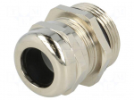 Cable gland | M25 | 1,5 | IP68 | Mat: brass | Body plating: nickel