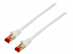 Patch cord | S/FTP | 6 | stranded | Cu | LSZH | white | 10m | halogen free
