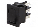 ROCKER | DPDT | Pos: 2 | ON-ON | 10A/125VAC | black | Leads: for soldering