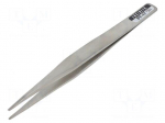 Tweezers | Tweezers len: 125mm | universal | Blade tip shape: flat