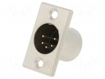 Connector: XLR | socket | male | PIN: 5 | straight | soldering | silver