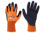 Protective gloves | Size: 10,XL | orange | acrylic,latex