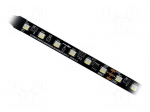 Programmable LED tape | RGBW | 5050 | LED/m: 60 | 12mm | black PCB | IP20