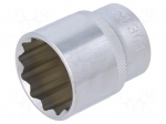 Socket | 12-angles,socket spanner | 30mm | 1/2" | Plating: chromium