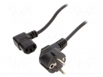 Cable | 3x0.75mm2 | PVC | 1.8m | black | 10A | 250V | Cablexpert