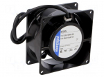 Fan: AC | axial | 115VAC | 80x80x38mm | 61m3/h | 35dBA | ball | 3300rpm