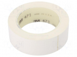 Tape: marking | white | L: 33m | W: 38mm | Thk: 0.13mm | 2.5N/cm | 130%