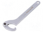 Wrench | hook | Chrom-vanadium steel | L: 280mm | Grip capac: 50&divide;80mm