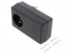 Enclosure: for power supplies | X: 71mm | Y: 120mm | Z: 45mm | ABS | black