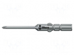 Screwdriver bit | Phillips | PH0 | Socket size: 4mm | &Oslash;: 1.8mm