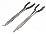 Tools set: pliers | half-rounded nose,elongated | 2pcs.