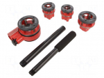 Tools set: ratchet pipe threading | Thread: 1 1/4",1",1/2",3/4"
