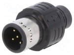 Connector: M12 | plug | PIN: 5 | male | 60V | soldering | thermoplastic