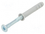 Plastic anchor | with screw | 5x30 | zinc-plated steel | N | 100pcs.