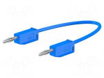 Test lead | 60VDC | 30VAC | 10A | banana plug 2mm,both sides | blue